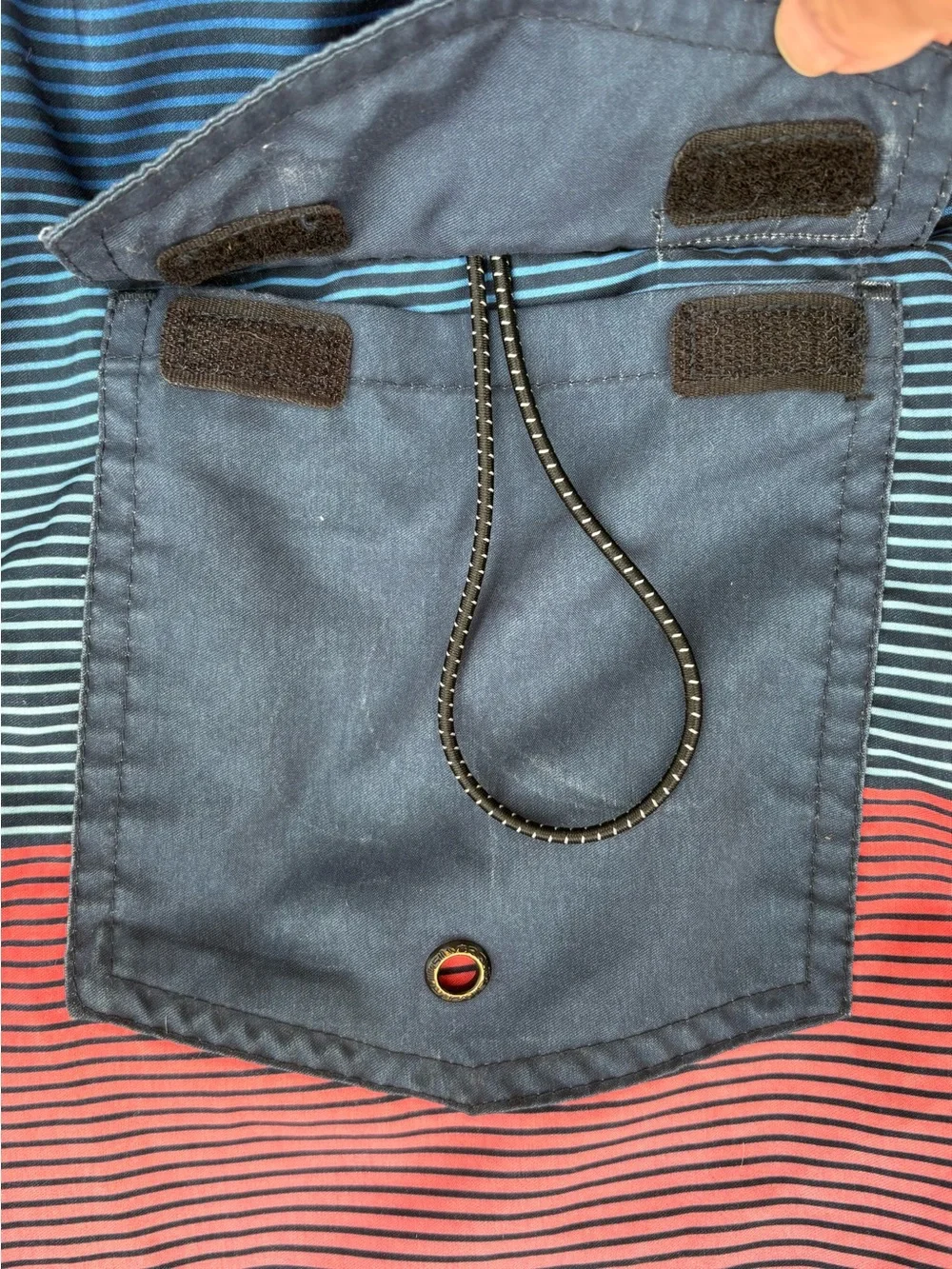 QUICKSILVER Blue, Pink & Yellow Ombre Stripe Board-shorts, Size: S